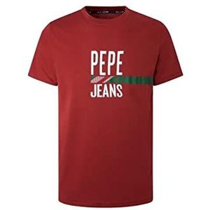 Pepe Jeans shelby heren tshirt, 286 burnt red
