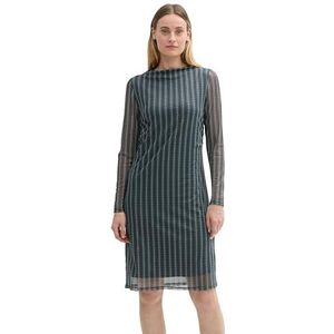 TOM TAILOR Robe pour femme, 36552 - Contemporary Navy Check, 42
