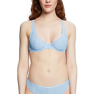 Esprit Vrouwen Bra Vorm Bloemen Kant Beha Pastel Blauw 105B, Pastel Blauw