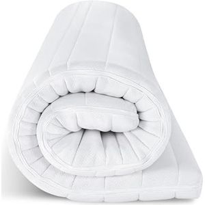 EGO HOME Matrastopper 90 x 200 cm - 8 cm H2 traagschuim, zacht, comfortabel, met afneembare en wasbare overtrek, ademend, hoogwaardige topper voor boxspringbed