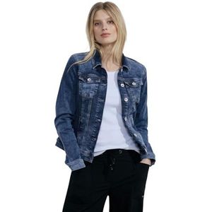 Cecil B212074 Jeansjack voor dames, Mid Blue Used Wash