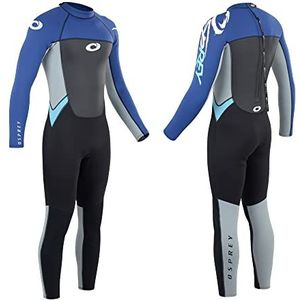 Osprey Zwempak voor heren, zomer, 3 mm, neopreen, surfpak, duikpak, blauw, M