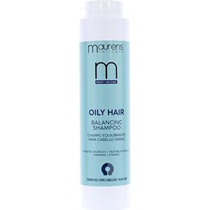 Maurens, Balancerende shampoo voor vet haar, met plantenextracten en vitaminen, bestrijdt en reguleert de vetproductie, met zwavel, klis en rozemarijn, 400 ml