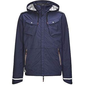 G.I.G.A. DX Jaaku heren functionele jas heren jas met afneembare capuchon ritssluiting outdoor jas met fietseigenschappen Bike to Work, Navy Blauw