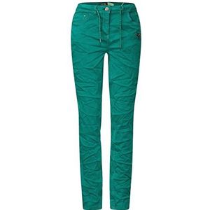 Cecil Pantalon slim en coton pour femme, Vert émeraude profond, 33W / 32L