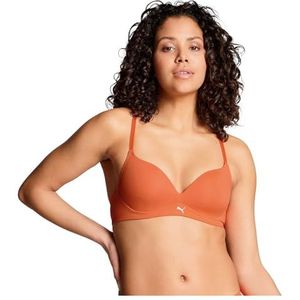 PUMA Soutien-gorge rembourré doux pour femme, Flame Orange., 90B