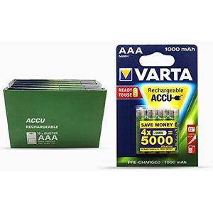 Varta AAA oplaadbaar, 1,2 V, 1000 mAh (10 x 4 stuks)