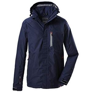 Killtec Carleb Functioneel herenjack met afneembare capuchon, outdoorjas met 10.000 mm waterkolom, herenjas, 100% waterdicht, Navy Blauw