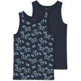 Name it kids Nkmtank Top 2p Sapphire Game Noos Nkmtank Set van 2 Sapphire Game Noos Tanktops voor jongens (2 stuks), Dark Sapphire