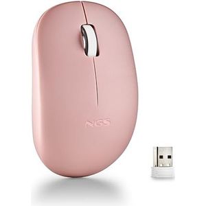 NGS Fog Pro Pink - Souris sans Fil, Souris Optique 1000 DPI, Interface Nano USB, Boutons Silencieux, 2 Boutons et Molette de défilement, Plug and Play, Ambidextre, Couleur Rose