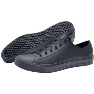 Shoes for Crews Delray, werkschoenen voor dames en heren met antislip zolen, licht, waterafstotend, zwart