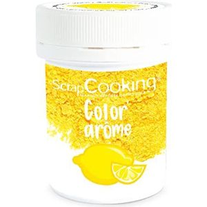 ScrapCooking - Color' aroma citroengeel 10 g – levensmiddelenkleurstof van poeder met citroensmaak – ingrediënt voor cakes, macarons, voorgerechten, yoghurt, gebak – gemaakt in Frankrijk – 4057