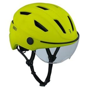 BBB Speed-Pedelec Fietshelm voor volwassenen voor dames en heren, met veiligheidsvizier, NTA-8776, hoofdbescherming, Move FaceShield BHE-57, neongeel, maat M