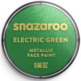 Snazaroo - Verf voor gezicht en lichaam, make-up voor gezicht en bekleding, voor kinderen en volwassenen, 18 ml, kleur: elektrisch groen