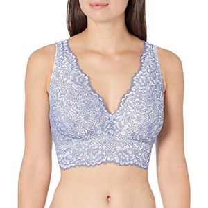 Cosabella Pret Curvy V Bralette voor dames, blauw (Coastal Blue/Moon Ivory), maat XS, blauw (Coastal Blue/Moon Ivory)