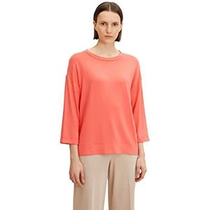 TOM TAILOR dames t-shirt, 12230 - Smooth Papaya Red