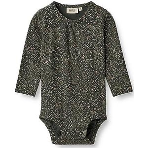 Wheat Wheat Body Liv Babymeisjes, 92% biologisch katoen, 8% elastaan, Öko-Tex Standard, pantoffels voor baby's en peuters, uniseks baby, 0028 Black Coal Small Flowers