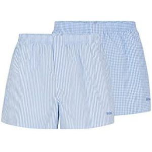 BOSS NOS Boxers CW 2P Katoen Popeline 2-pack, Blauw