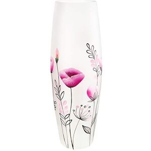 GILDE Vaas ovaal bloemenglas roze 39939