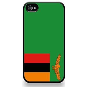 LD Case COQIP4_198 beschermhoes voor iPhone 4/4S, motief vlag Zambien