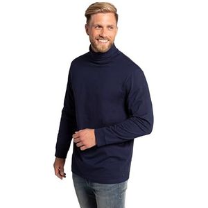 JP 1880 723303 T-shirt voor heren, grote maten, L-8XL T-shirt, rolkraag, jersey, lange mouwen, Donkere marine