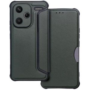 Tumundosmartphone Schokbestendig magnetisch portemonneehoesje voor Xiaomi Redmi Note 13 Pro+ Plus 5G, kleur groen