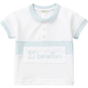 United Colors of Benetton Polo unisexe pour enfants, Blanc, 74