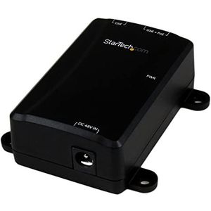 StarTech.com 1x Gigabit Midspan PoE+ injector 802.3at en 802.3af Power over Ethernet wandmontage adapter