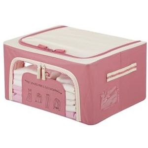 Opbergdoos 40 x 20 x 30 cm dubbel scharnier en paars opschrift