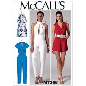 McCall's Patterns 7366 E5 Rompertje voor dames, overall en riem, maten 42-50