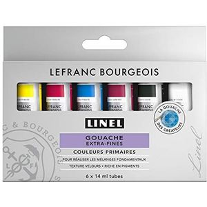 Lefranc Bourgeois Linel Gouache Extra-Fine 6 x 14 ml Mix Set primaire kleur 301239
