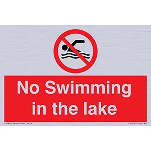 Bord ""No Swimming in the Lake"", 150 x 100 mm, A6L