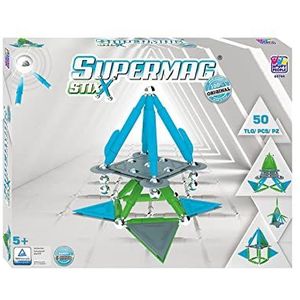 Happy People Supermag Stix 60744 - magneetbouwspel 50-delig - magneetbouwspel - bouwspel - leerspel