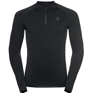 Odlo BL Top Turtle Neck L/S Half Zip Performa gebreid heren, Zwart - New Odlo Graphite Grijs