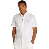 Tommy Hilfiger Chemise pour homme Flex Popeline STP SHIRT S/S MW0MW37551 S/S, jaune, S, Jaune (citronnelle/blanc optique), S