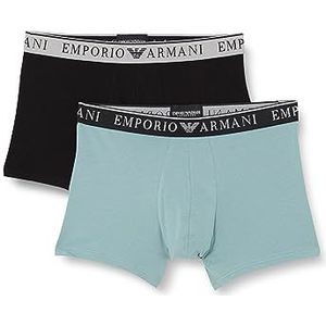 Emporio Armani Emporio Armani Endurance boxershorts voor heren, 2 stuks (2 stuks), zwart/kunstmatig