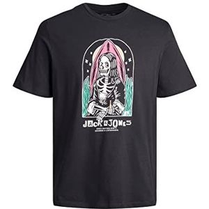 JACK & JONES Jorafterlife T-shirt voor heren, Ss Crew Neck Sn Polo, zwart.