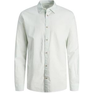 JACK & JONES Jjesummer Linen T-shirt Ls Sn Herenshirt met lange mouwen, Verzachtende zee