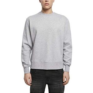 Build Your Brand Heren premium sweatshirt met ronde hals voor heren in 3 kleuren maten S-XXL, grijs.