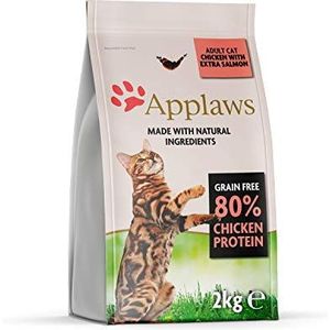 Applaws Graanvrij droogvoer voor volwassen katten, zalmhaar, 2 kg (1 stuk)