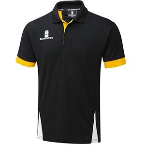 Surridge Sports Blade Poloshirt voor heren, zwart/oranje/wit