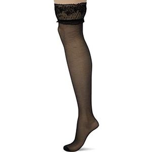 Pour Moi? Sensation Top 15 denier stocking kousen voor dames zwart (Black Black), S-M, Zwart (zwart).