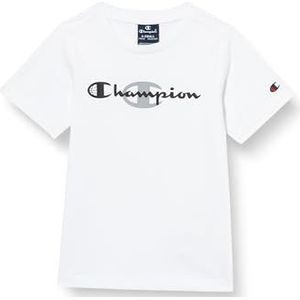 Champion Legacy Basketball B - S-s Crewneck T-shirt voor jongens, Wit.