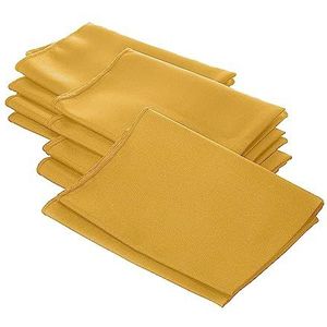 LA Linen 10 stuks popeline servetten, polyester, goudkleurig, 45,7 x 45,7 cm