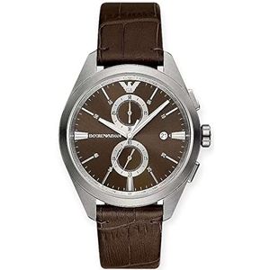 Emporio Armani Chronograaf voor heren, horloge van roestvrij staal, AR11482, zilverkleurig, Zilver (zilver)