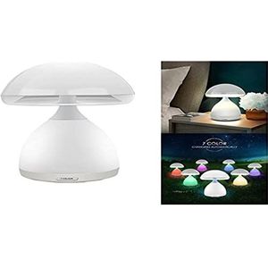 Draadloze paddestoel RGB LED-lamp Chroom Bedlampje 7 kleuren