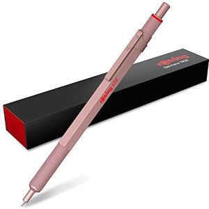 rOtring 600 balpen, middelste punt, zwarte inkt, roségouden behuizing, navulbaar