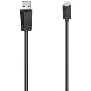 Hama USB 2.0 kabel USB Micro B stekker, USB-A stekker, 0,75 m, zwart