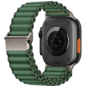 Trail Nylon armband voor Apple Watch Ultra 2 49 mm, kliksluiting, reserveaccessoire geschikt voor Apple Watch Ultra 2/Ultra/10/9/8/7/6/SE/5/4/3/2/1 49 mm 46 mm 45 mm 44 mm 42 mm 41 mm 40