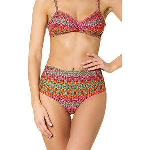 Goldenpoint Goldenpoint Bikini voor dames, zwempak, hoge taille, slip, Stickerei Liberty Villa, eendelig badpak voor dames, Meerkleurig